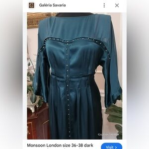 Monsoon teal dress size 2x
